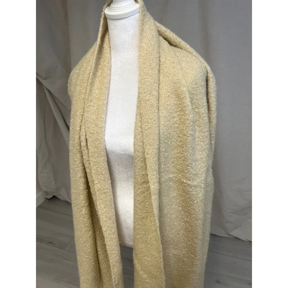 Quiet Luxury‎ Boucle Knit Boho Scarf Cream 76